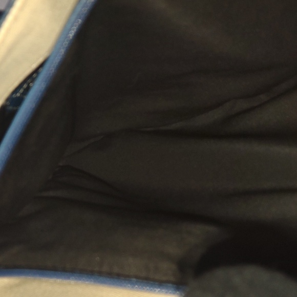 Tignanello Cream Canvas with Blue Trim Two-Tone Double-handled Handbag - Picture 10 of 10